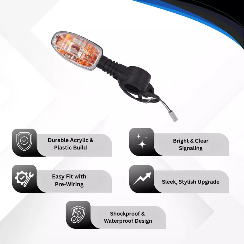 Varroc Indicator for Bajaj Discover with Round Stay, K353058000 (Pack of 2)