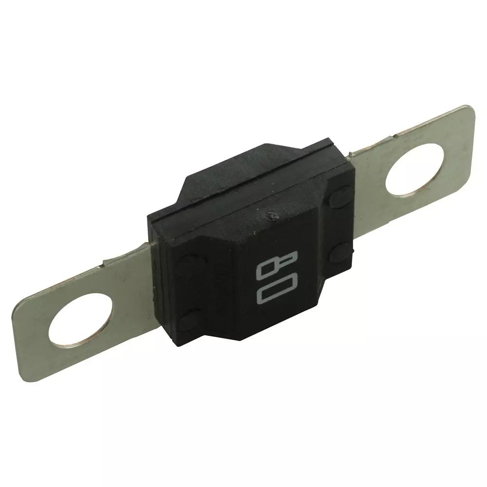 Littelfuse BOLT-DOWN FUSE, 80A, 32VDC, TIME DELAY Model No - 0498080.H