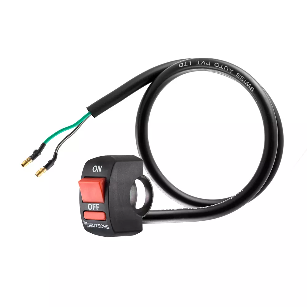 Deutsche On Off Handle Bar Switch for Universal For Horn, Head Light, Hazard (2017 Model), DEUS-0501