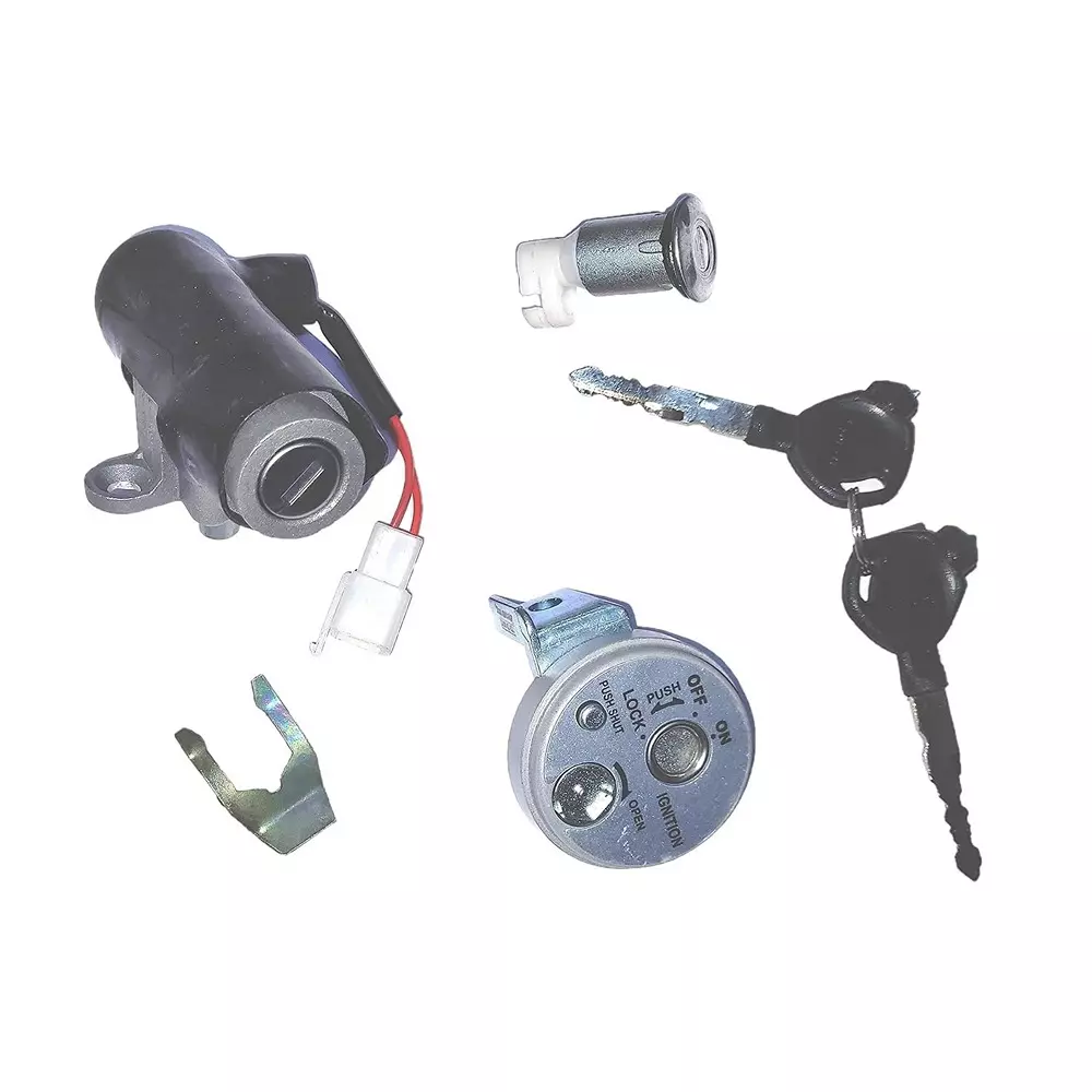 Deutsche Ignition Lock Kit for Honda Activa HET (2013 To 2014 Model), Activa i, Activa HET 3G Consisting of Ignition Cum Steering Lock (With Magnetic Shutter) & Seat Lock, DEUS-0423GAK