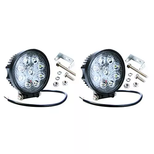 Auto Pearl 9 LED High Brightness Bumper/Roof Rails Fog Light Round Compatible For Hyundai I10 Type-1 (Set of 2)