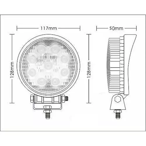 Auto Pearl 9 LED High Brightness Bumper/Roof Rails Fog Light Round Compatible For Hyundai I10 Type-1 (Set of 2)