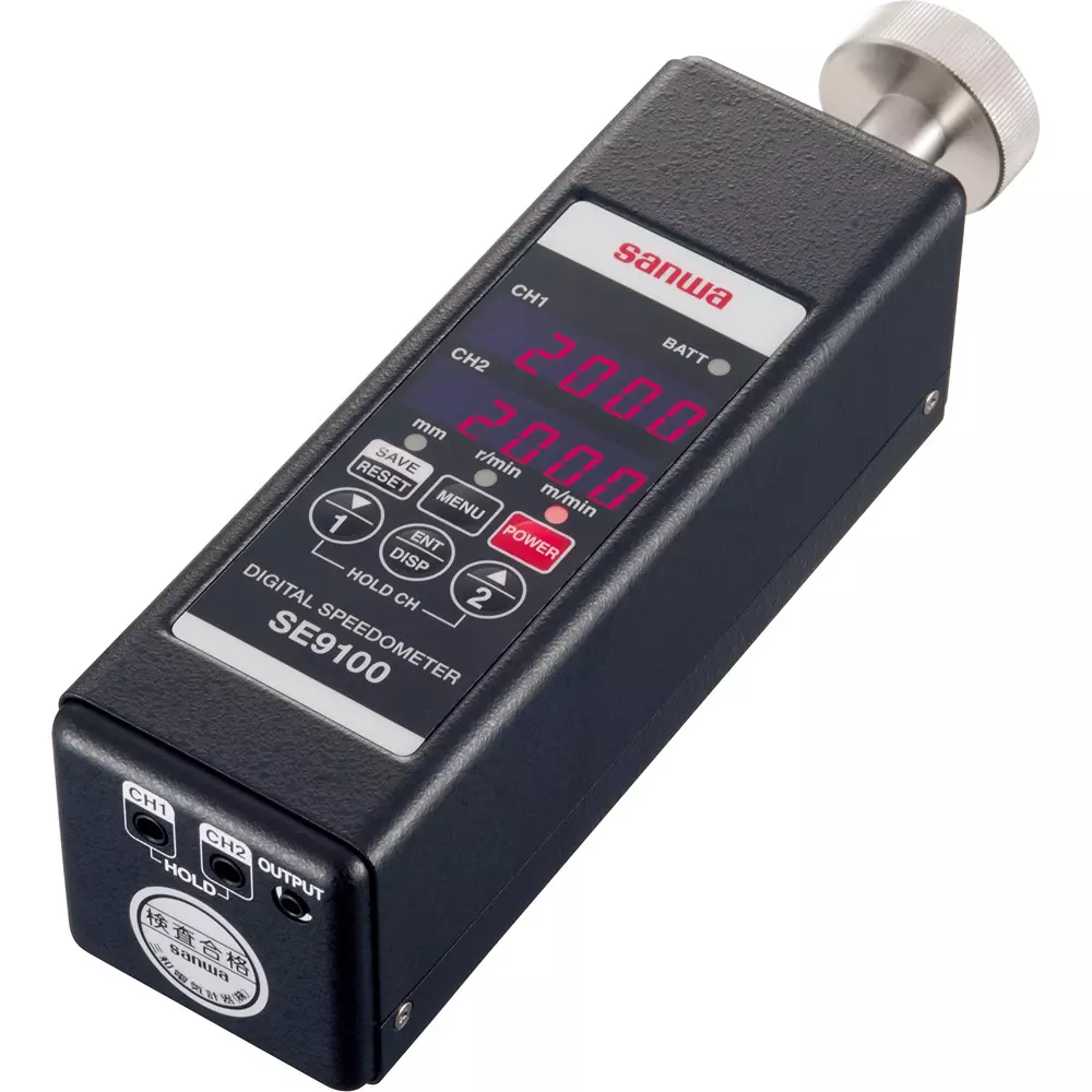 Sanwa Speedometer Linear speed: 0.1 to 2000 (m / min), rotation speed: 1 to 20000 (r / min), measurement, SE9100