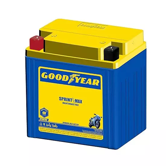 Goodyear 12 V 9 Ah Sprintmax Maintenance Free Battery for Motorcycles, GYSBTX9
