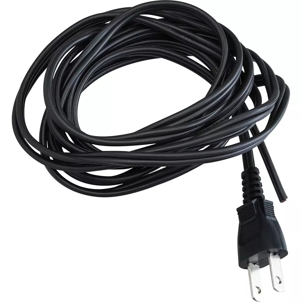 KHD Flat Cord with Plug 125 V Rated Voltage 12 A Rated Current 1.5 mm Conductor Outer Dia, P付-VFF 1.25SQ-3m