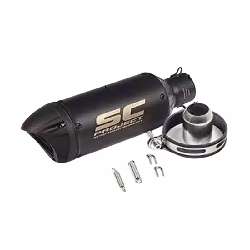 RA Accessories Black SC Project Mini2 Silencer Exhaust for Bajaj Pulsar RS 200