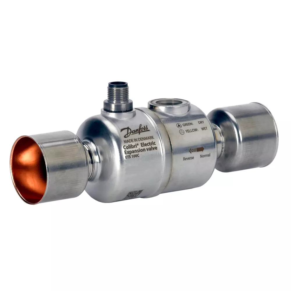 Danfoss ETS 100C Bi-Flow Electric Expansion Valve Solder ODF Type 28 mm (1.1/8 inch) Inlet Size, 034G7801