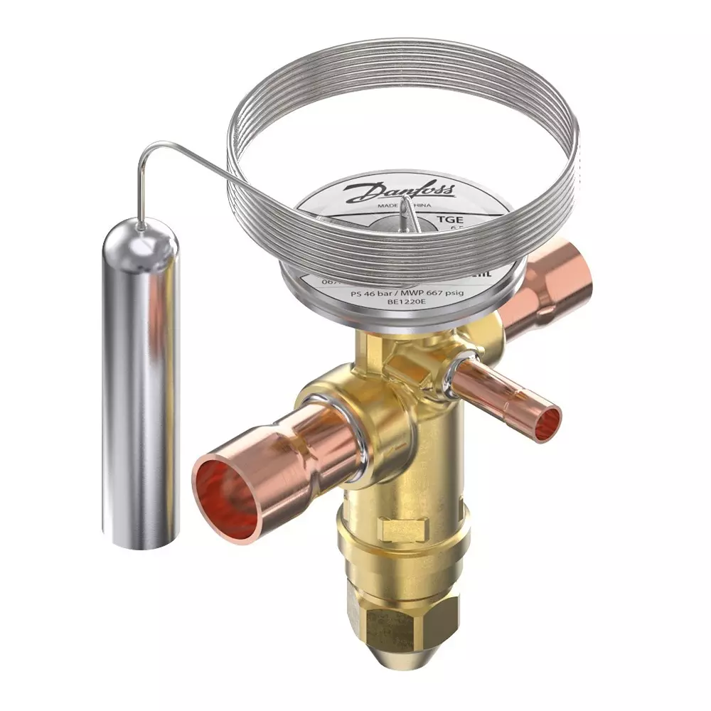 Danfoss Expansion Valve Bi-Flow Straightway Direction 9.525 mm (3/8 inch) Inlet Size, 067N2150