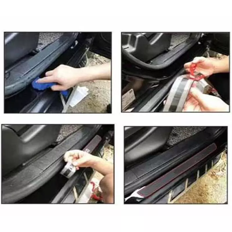 SCA SureStrive TRD Car Door Sill Scuff Guard Protector Universal Fit Anti-Scratch for Honda City Old Type-1 All Models for Set of 4