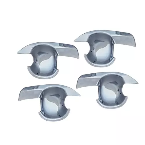Auto Pearl Chrome Handle Bowl Insert Trim Cover Compatible For Maruti Suzuki S-Cross Trim_Cover_Scross (Set of 4)