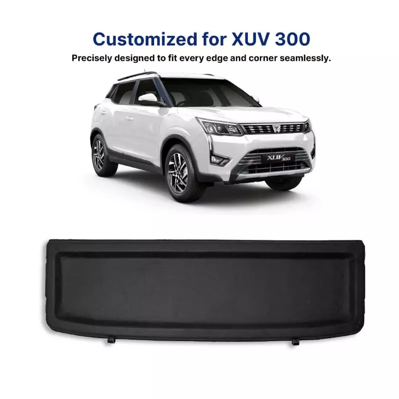 AUTOMANTRA Car Parcel Tray Black for Mahindra XUV300, PT 27