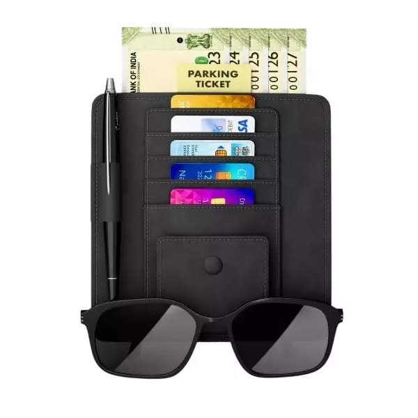 FEDUS Premium Car Sun Visor/Organiser and Document Holder Black