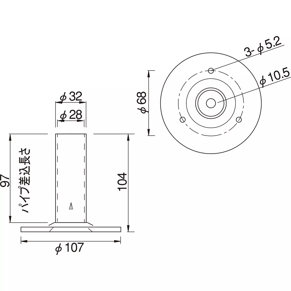 monotaro-pipe-stand-for-pipe-frame-28-mass-295-g-m-202