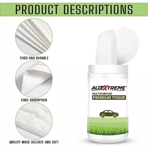 Allextreme Multi Purpose Tissues Cup Holder Box 50 Pulls Cylindrical Shape for Car, Home and Travel, EXPT50P1 (Pack of 5)