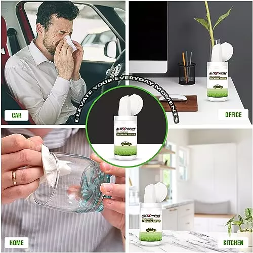 Allextreme Multi Purpose Tissues Cup Holder Box 50 Pulls Cylindrical Shape for Car, Home and Travel, EXPT50P1 (Pack of 5)