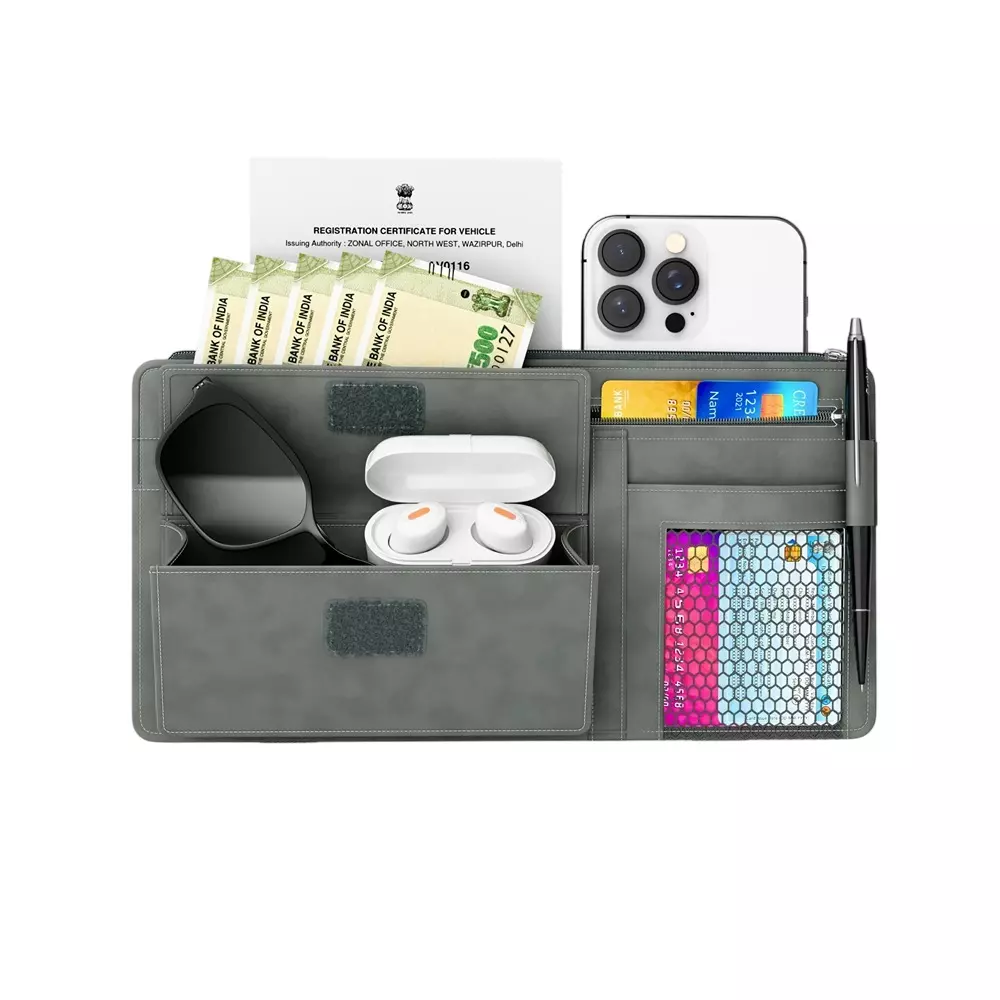 FEDUS Premium Car Sun Visor Car Organiser and Document Holder (Pack of 2 Pcs)