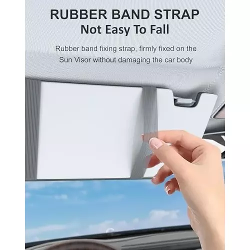 FEDUS Premium Car Sun Visor/Organiser and Document Holder Grey (Pack of 2 Pcs)
