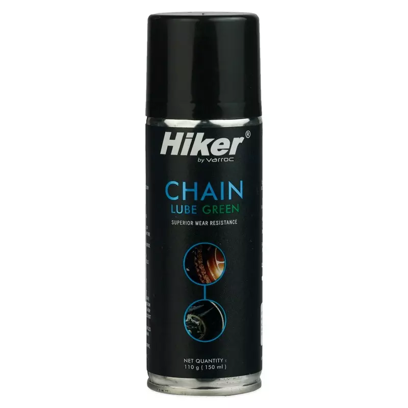 Hiker By Varroc Multi-Functional Chain Lube 150 ml Liquid Green for All Chain Types (Pack of 10 Pcs)