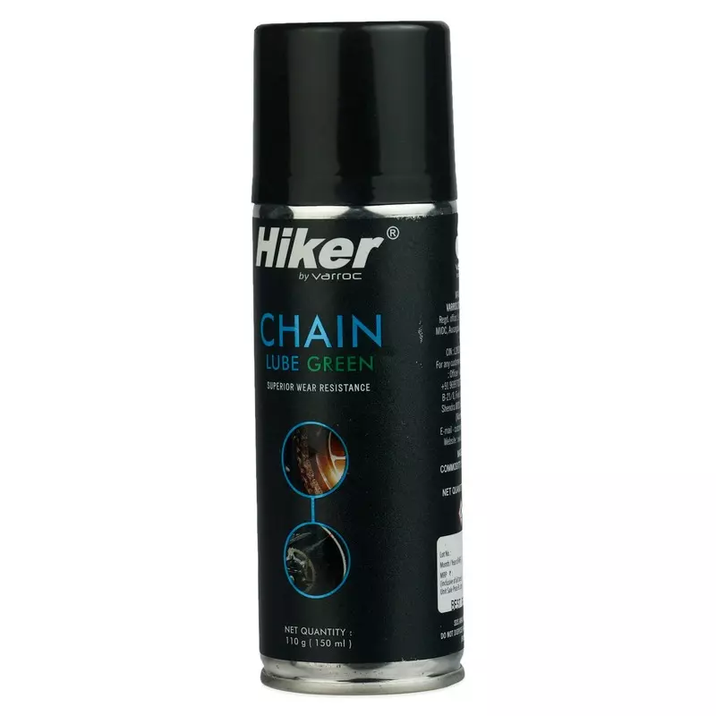 Hiker By Varroc Multi-Functional Chain Lube 150 ml Liquid Green for All Chain Types (Pack of 10 Pcs)