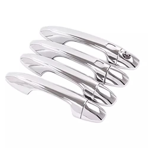 Auto Pearl Stylish Car Door Catch Handle Cover ABS India Compatible For Renault Triber, HC_Chrome_Triber