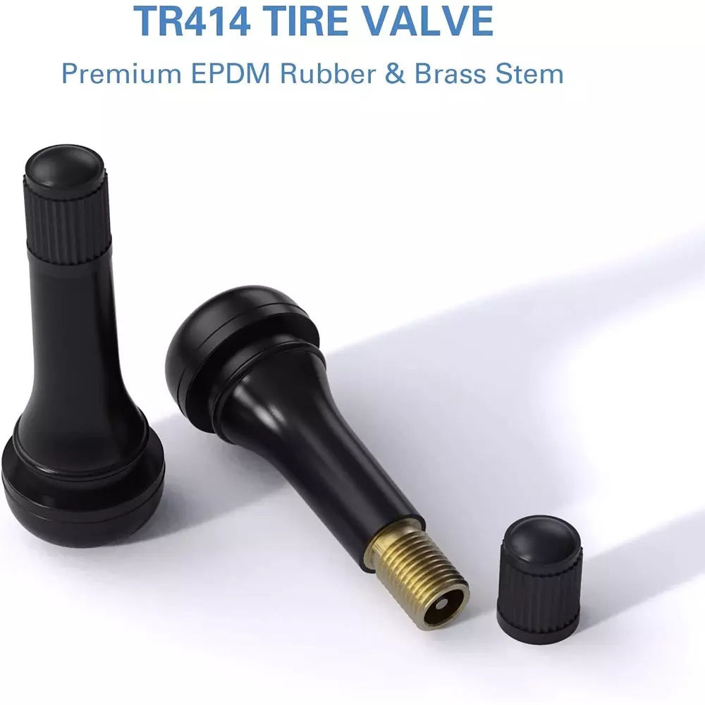 Amici Auto Tyre Valve 11.3 mm (0.44 inch) Hole Diameter Universal Fit Brass (Pack of 2)