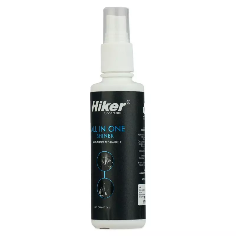 Hiker By Varroc Multi-Functional All in 1 Shiner 250 ml Liquid for Plastic & Leather (Pack of 10)