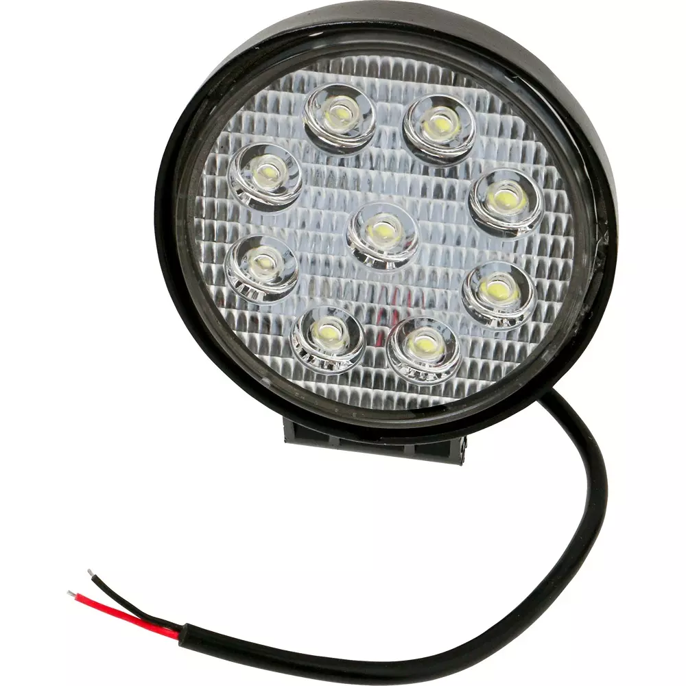 MonotaRO Work Light 9 LED Round 12V / 24V Shared Aluminum 128 mm Height, 28865559