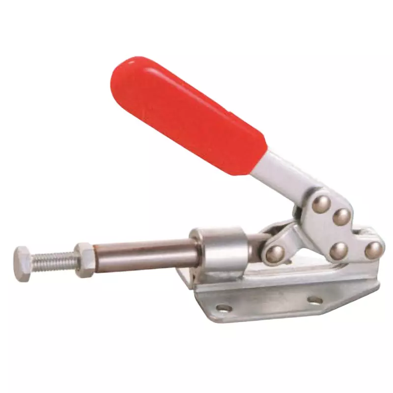 MonotaRO Side Push Type Toggle Clamp SS400 (Unichrome) PVC Handle 219.5 mm Maximum Length, GH-36020M