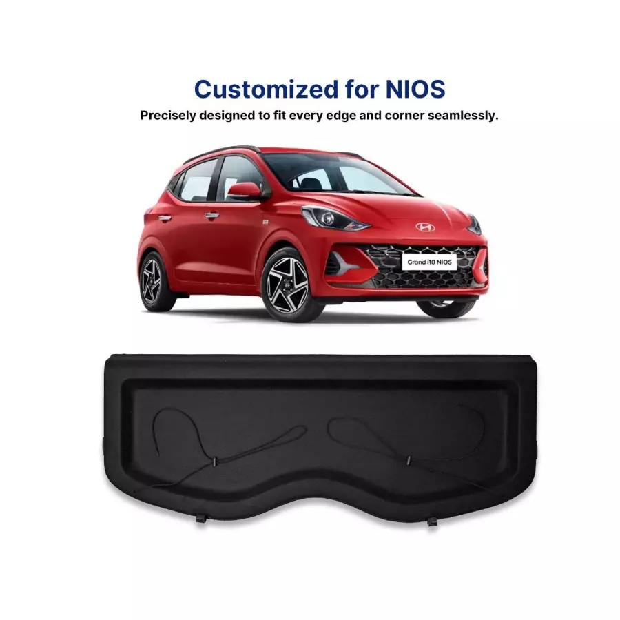 AUTOMANTRA Car Parcel Tray Black for Hyundai Grand I10 Nios, PT 11