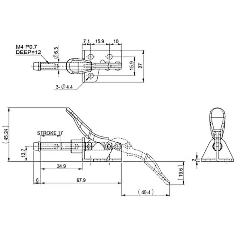 monotaro-side-push-toggle-clamp-pull-lever-ss400-unichrome-pvc-handle-969-mm-maximum-length-gh-301-am