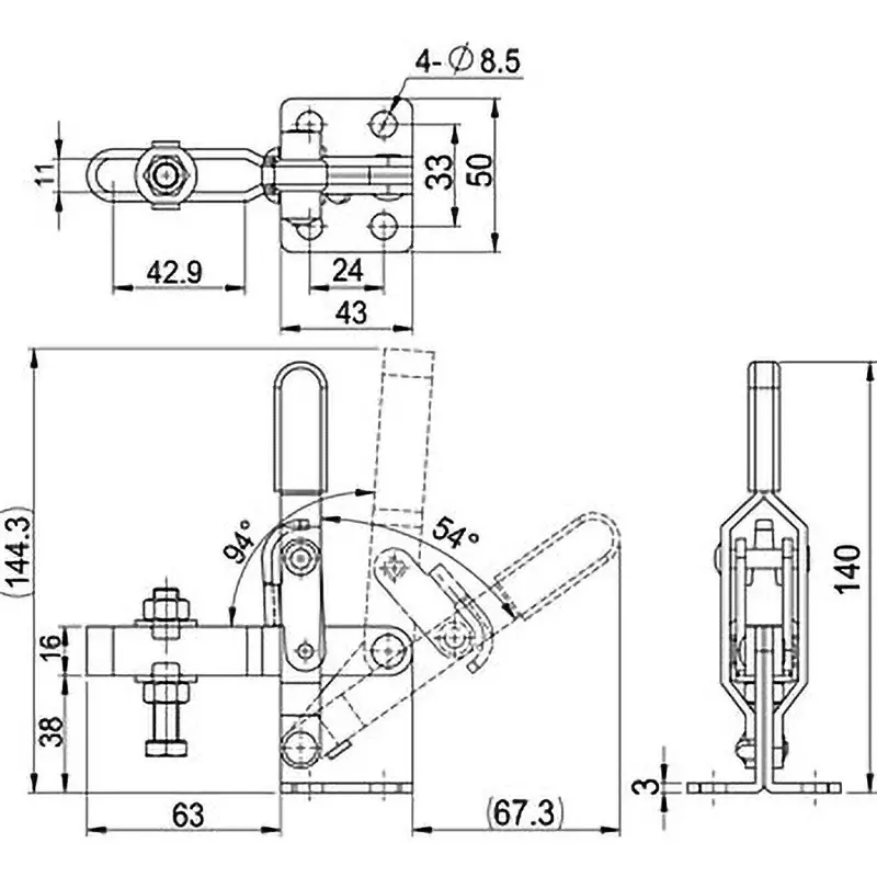 monotaro-vertical-toggle-clamp-200k-ss400-unichrome-pvc-handle-1733-mm-maximum-length-gh11421