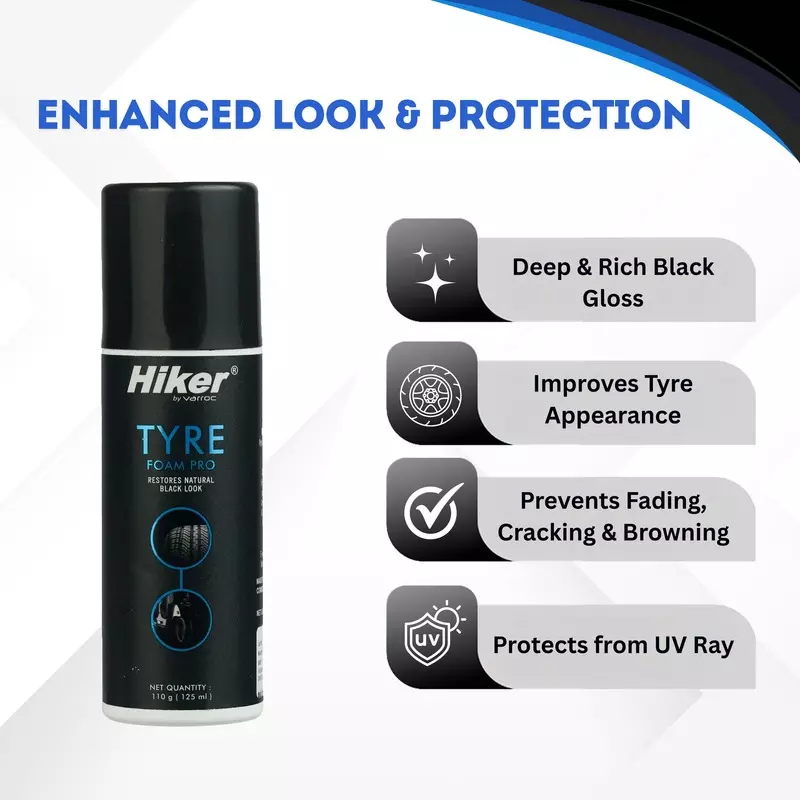 Hiker By Varroc Multi-Functional Tire Foam Pro 125 ml Liquid for Two Wheelers (Pack of 10 Pcs)