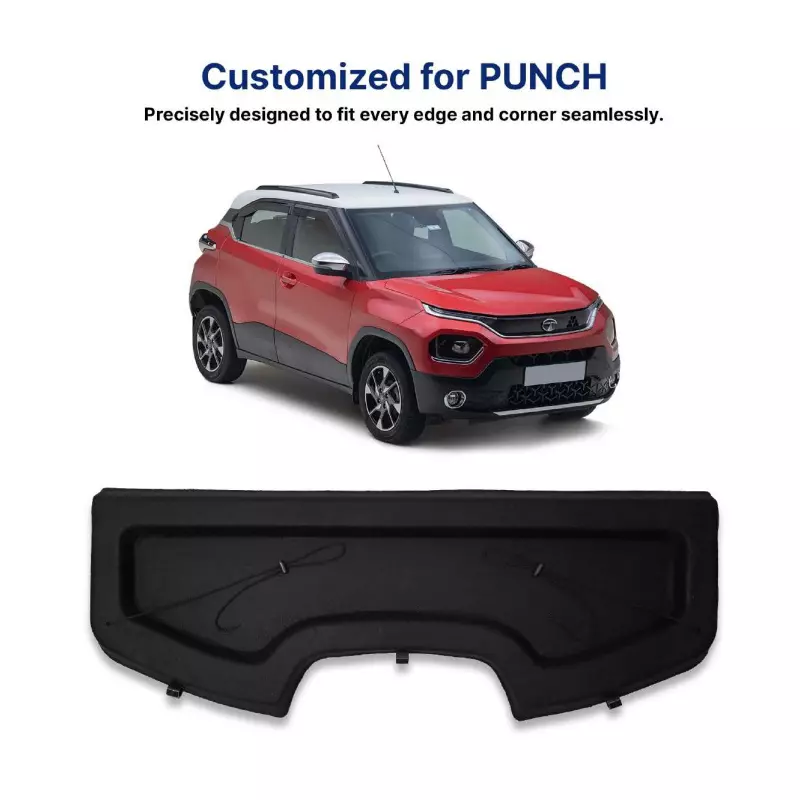 AUTOMANTRA Car Parcel Tray Black for Tata Punch, PT 17