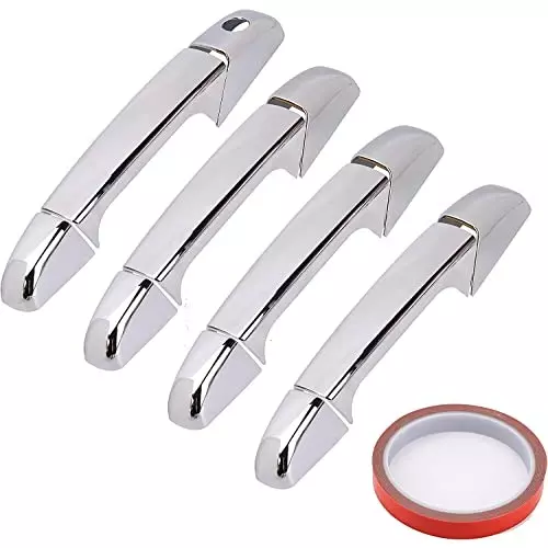 Auto Pearl Stylish Car Door Catch Handle Cover ABS India Compatible For Toyota Etios 2010, HC_Chrome_Etios2010