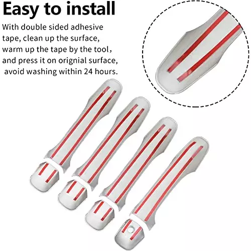 Auto Pearl Stylish Car Door Catch Handle Cover ABS India Compatible For Toyota Etios 2010, HC_Chrome_Etios2010