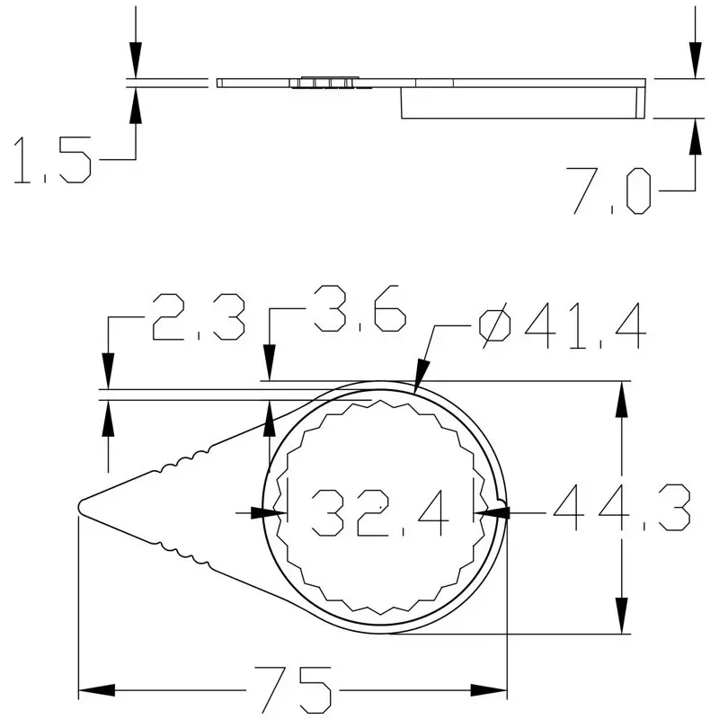 monotaro-wheel-nut-marker-indicator-arrow-type-yellow-15-mm-thickness-52640220-pack-of-100-pcs