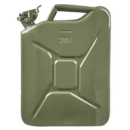 Chandok Premium 20 L Jerry Can Steel Body Military Green Color for Storing Liquids Like Fuel, Water
