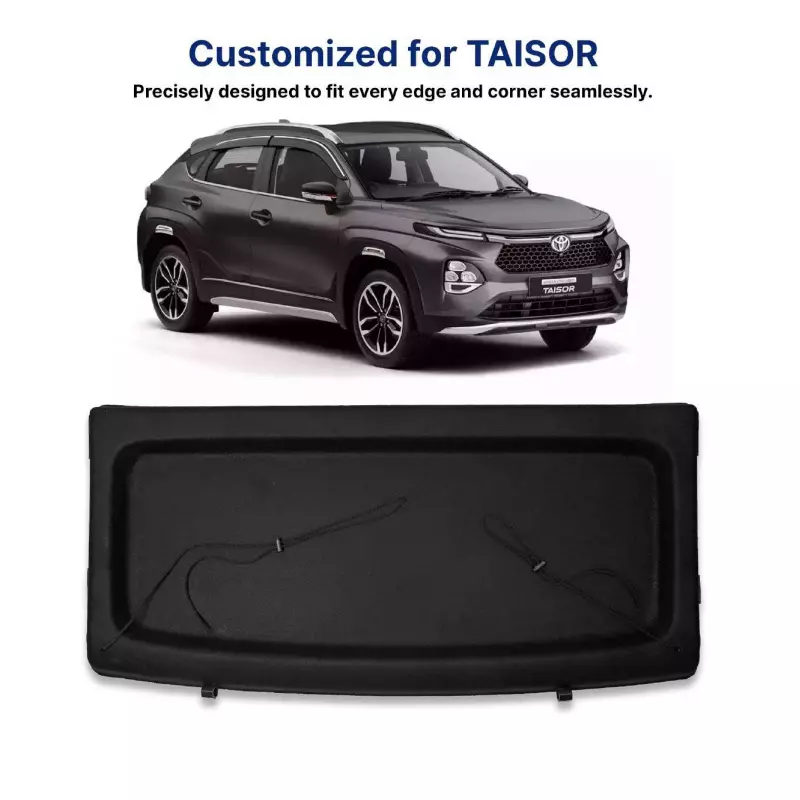 AUTOMANTRA Car Parcel Tray Black for Toyota Taisor, PT 22