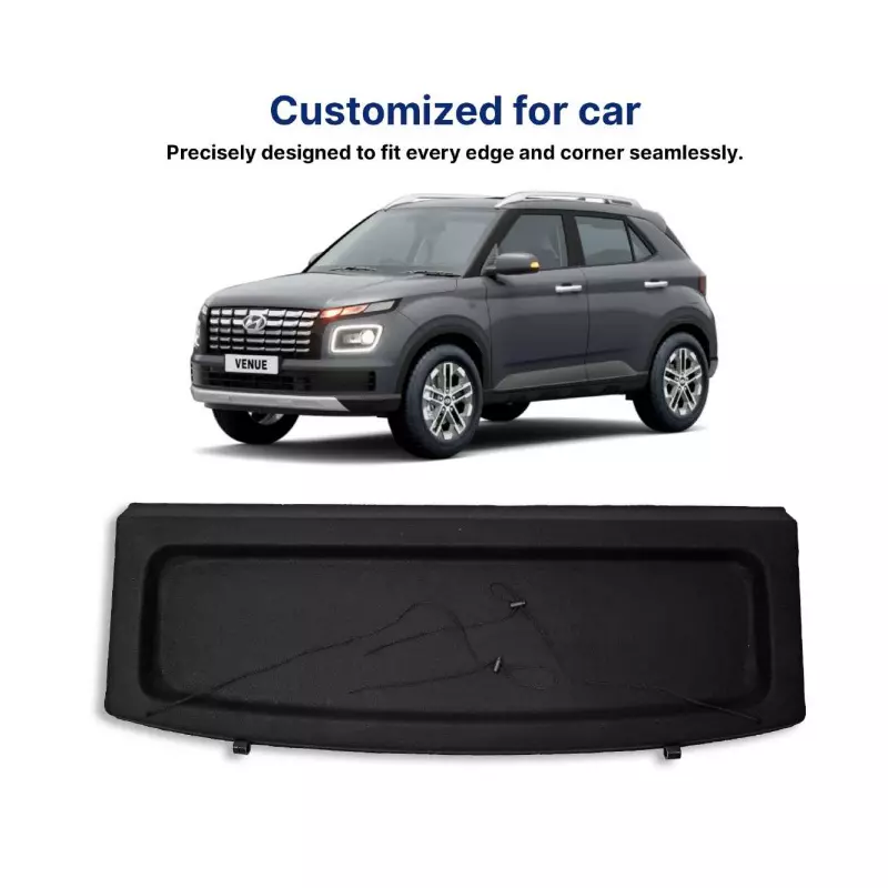 AUTOMANTRA Car Parcel Tray Black for Hyundai Venue, PT 24