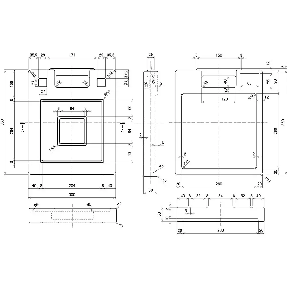 monotaro-outrigger-base-for-2-4t-trucks-dimension-305x365x50-mm-mass-4-kg-47906409-set-of-2-pcs