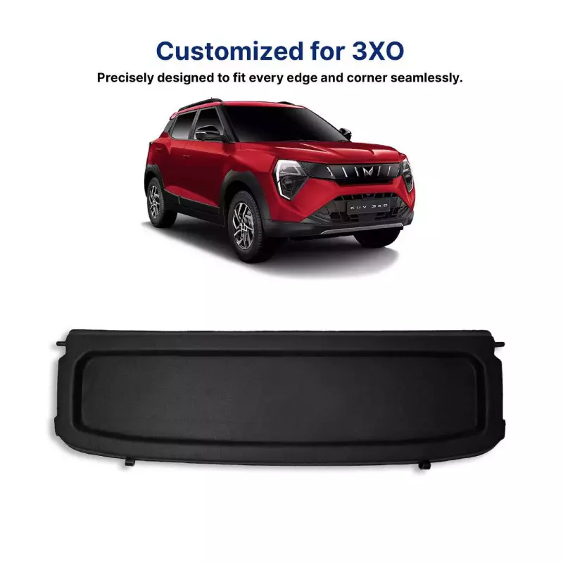 AUTOMANTRA Car Parcel Tray Black for Mahindra 3XO, PT 01