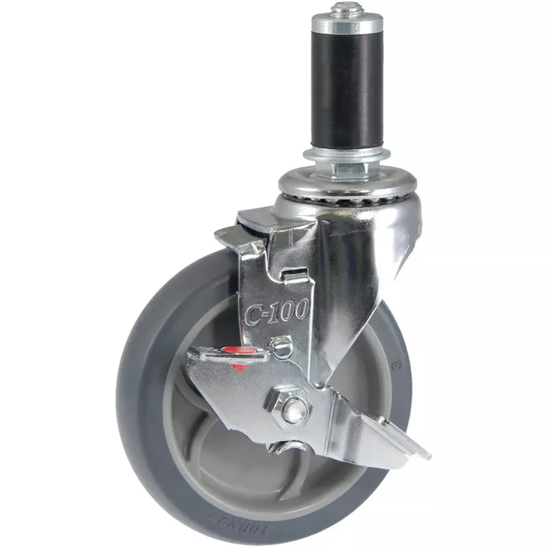 MonotaRO Pipe Caster for Pipe Frame Φ28 Steel 23.5 mm Shank Diameter, M100SCTP