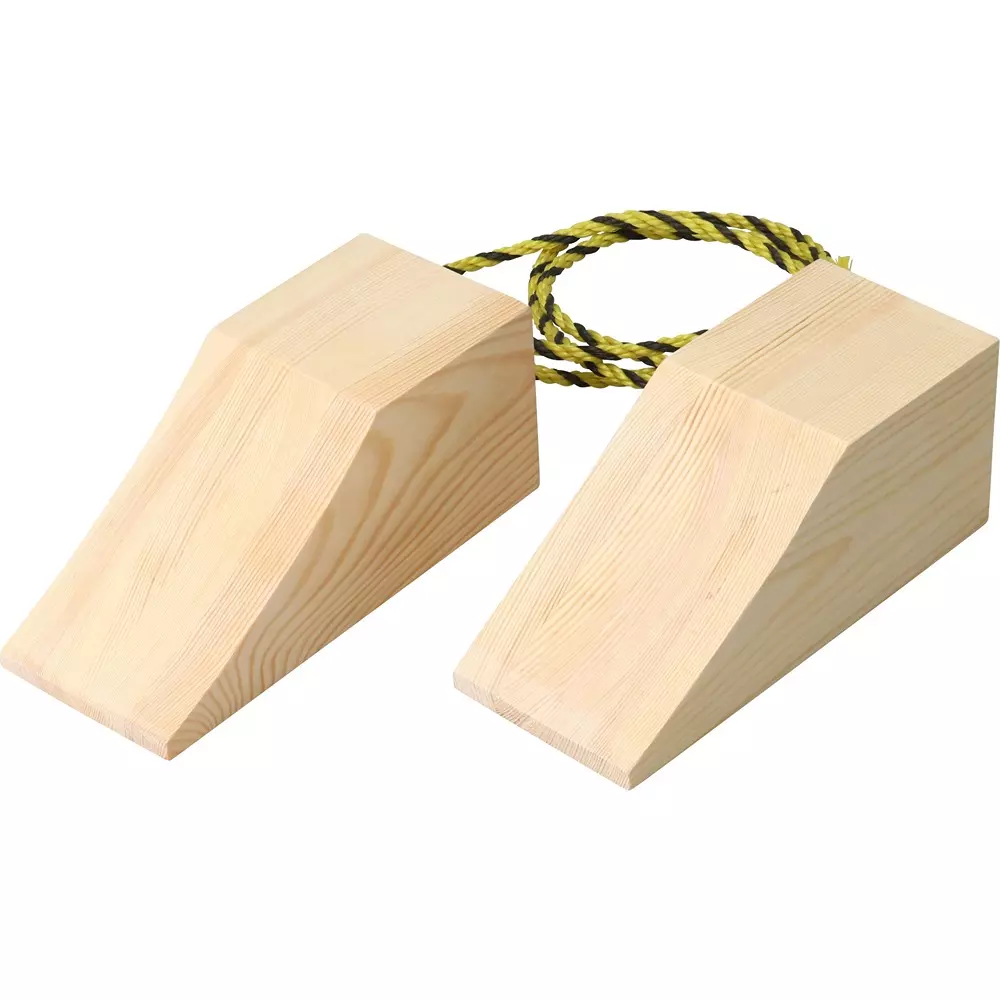 MonotaRO Tire Stopper + Wooden 240 mm Length, 52579109 (Set of 2 Pcs)
