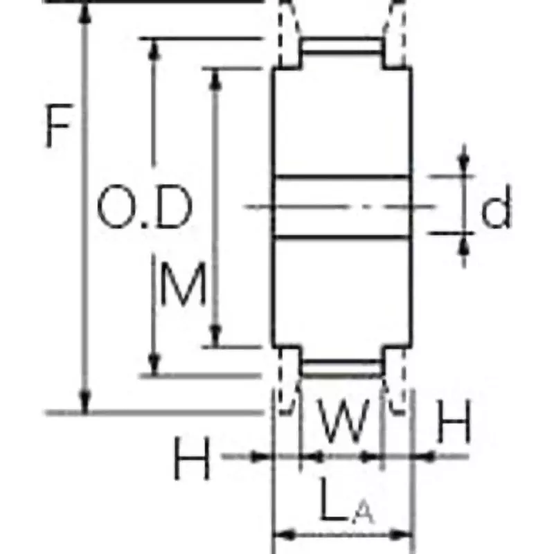 Mitsuboshi T10 Type Timing Pulley Steel 70.03 mm Pitch Dia, PT10-15-22A