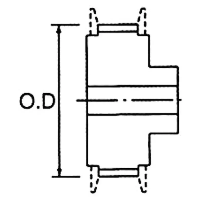 mitsuboshi-h150-b-type-steel-timing-pulley-20-52-mm-shaft-hole-dia-p40-h-150b