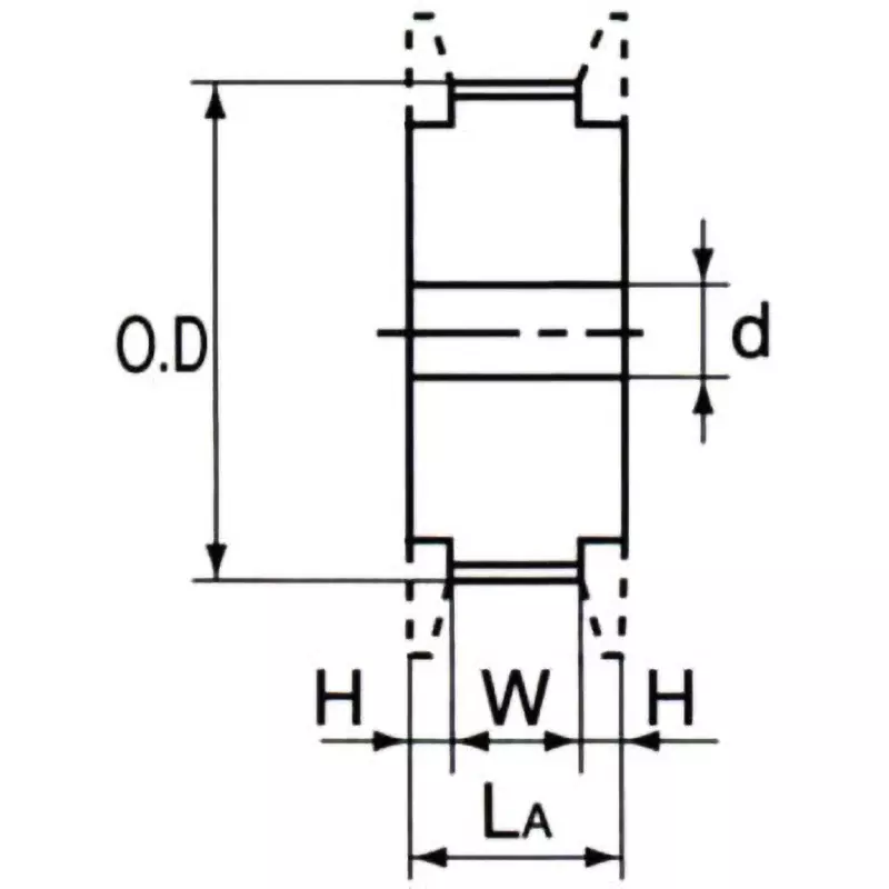 mitsuboshi-h100-a-type-steel-timing-pulley-14-26-mm-shaft-hole-dia-p14-h-100a