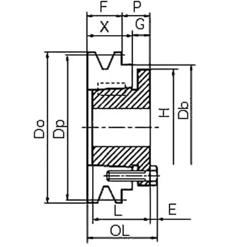 Mitsuboshi Maxter Wedge Pulley 3V Compatible Belt 3 Flutes 160 mm Effective Dia, 160-3V-3-Q1