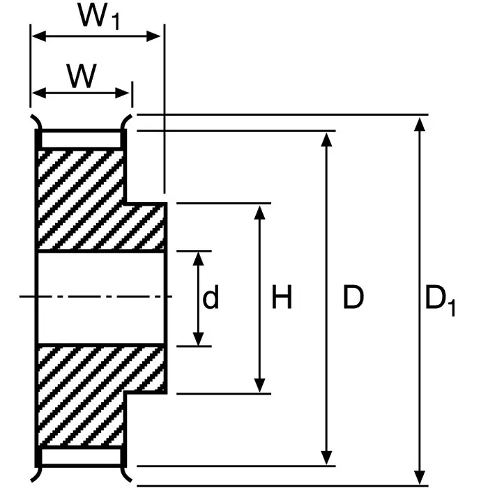RS Pro Timing Belt Pulley Aluminium 6 mm Belt Width x 2.5 mm Pitch 28 Tooth