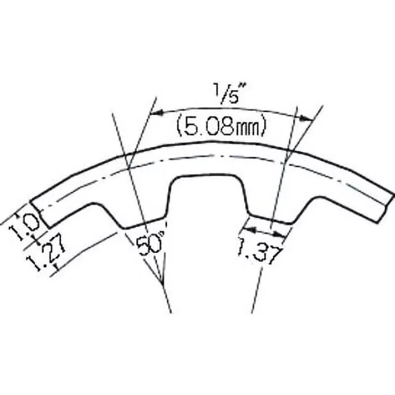 Mitsuboshi Timing Belt Xl Type (Chloroprene Rubber) G Type, 269.24 mm Pitch Circumference, 106Xl025G