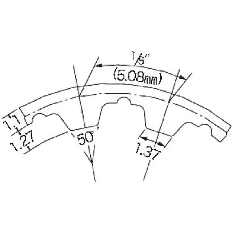 Mitsuboshi Polyurethane Timing Belt XL Type (Length 391.16 mm, Teeth 77), 154XL050U